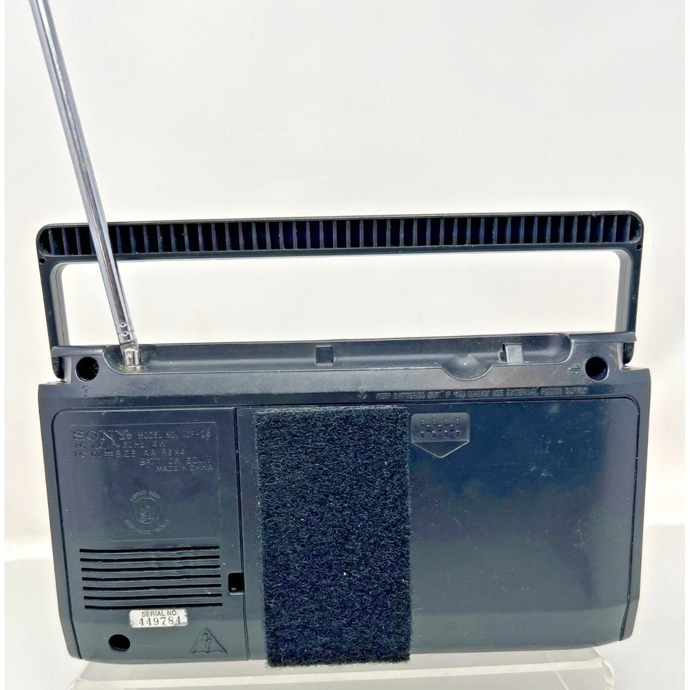 Sony ICF-24 Portable AM/FM Radio AC Battery Powered Tested Antenna Works